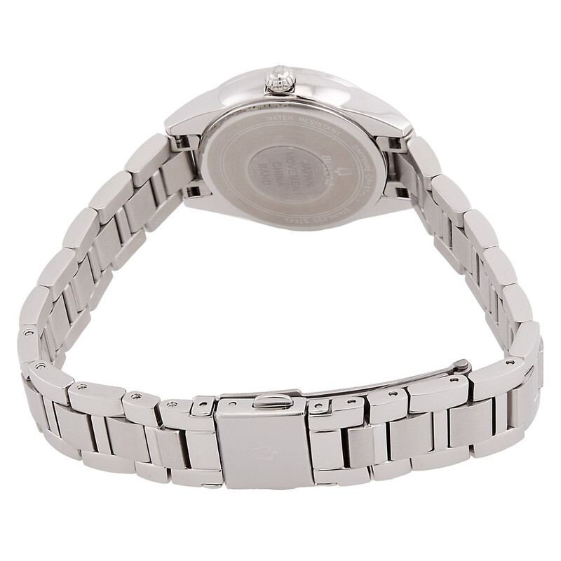 Bulova Sutton Quartz Diamond Pink Dial Ladies Watch 96P249 - Watches ...