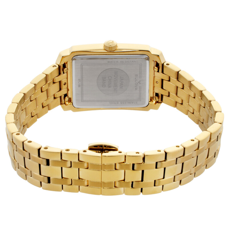 Bulova Women\'s Watch 97L186 Sutton Quartz White Dial Gold Stainless Steel Tank White Dial Stainless Steel Bracelet Sutton 97L186 | Bulova main image 2