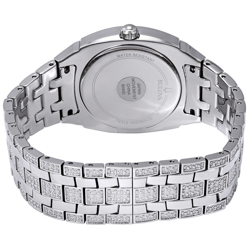 Bulova Swarovski Crystal Pave Men display picture 2