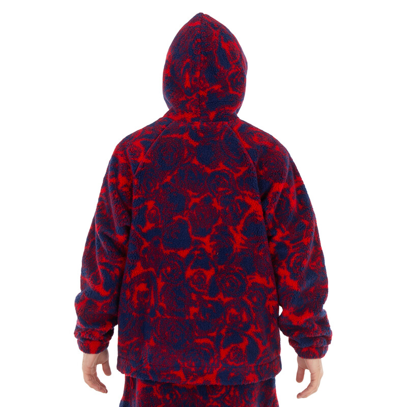 Burberry Abstract Rose Print Fleece Hoodie, Size Small 8077521