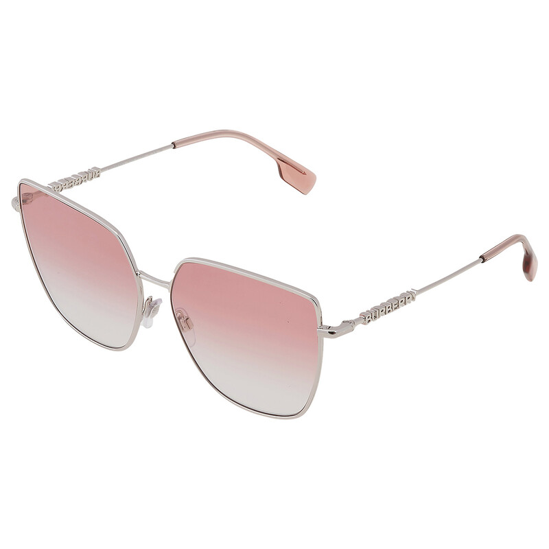 Burberry Alexis Clear Gradient Pink Cat Eye Ladies Sunglasses