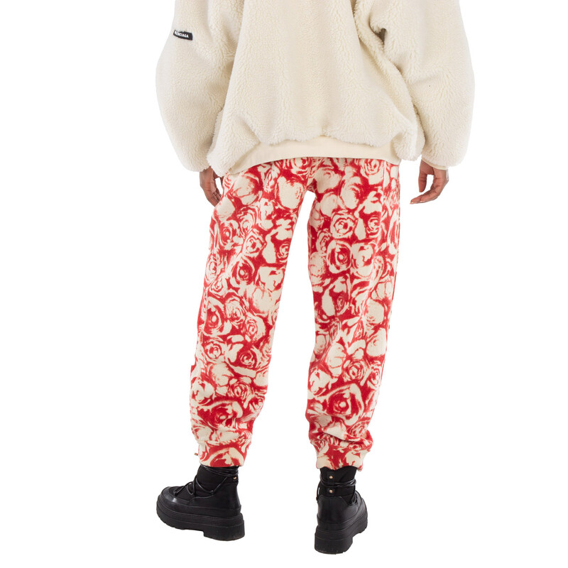 パンツ GroundY Burberry HemRib Wrap SaruelPants Burberry All Over Rose Print Wool Jogging Pants, Size XX-Large
