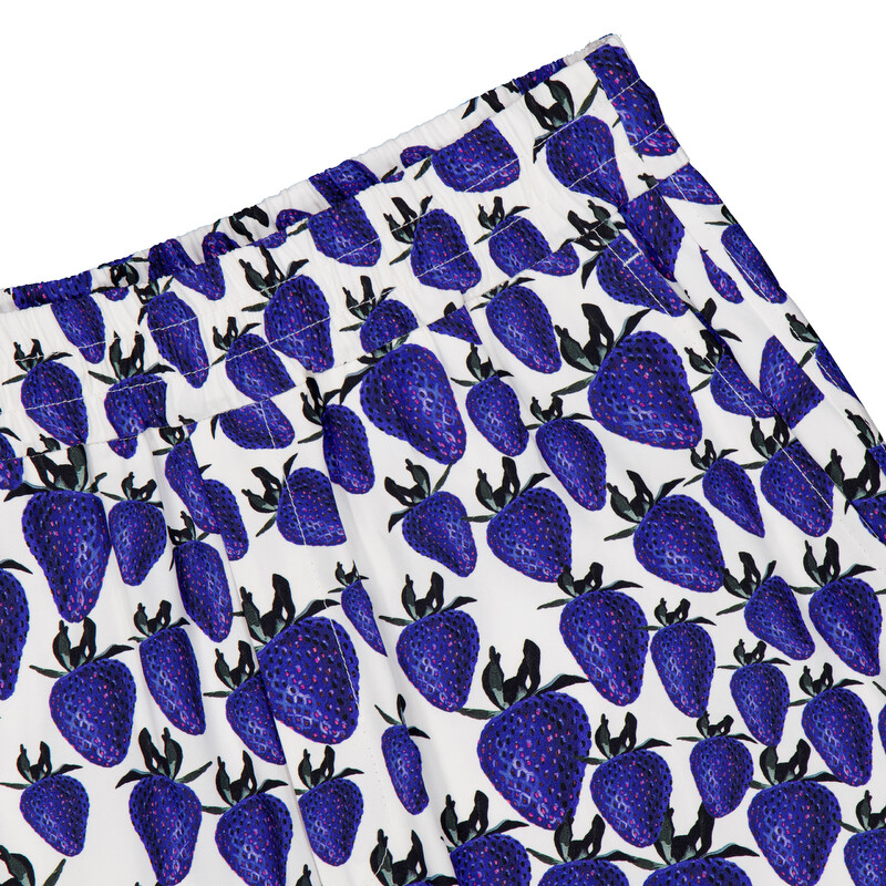 Burberry All Over Strawberry Graphic Print Trousers, Brand Size 8