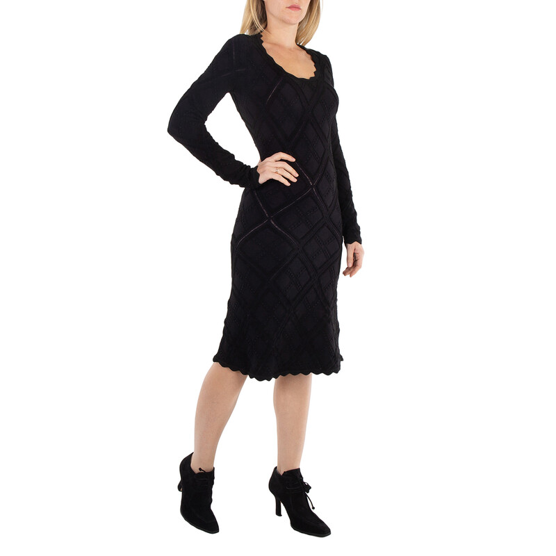 slim fit dress slacks Chouyatou Women Basic Sweater Dress Long Sleeve Pleated Flared Knitted –  CHOUYATOU main image 1