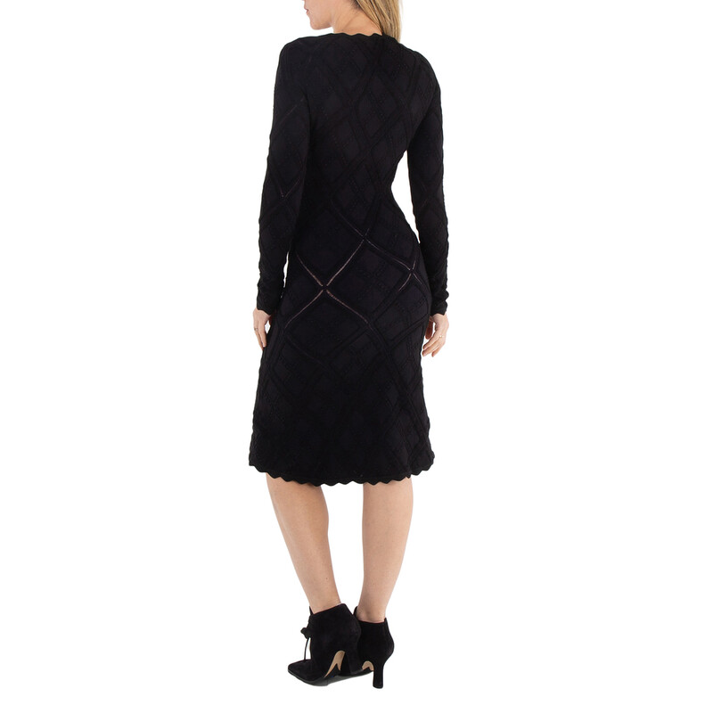 Burberry Aran Long-Sleeved Flared Knitted Dress, Size Small 8084711 -  Clothing - Jomashop