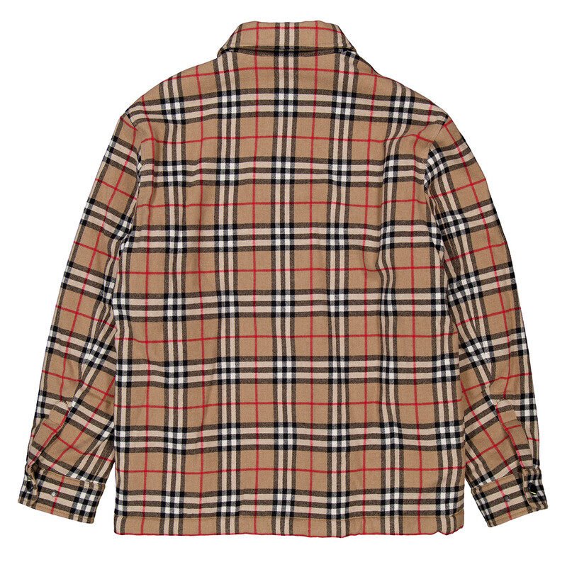 Burberry Archive Beige Vintage Check Wool Cotton Overshirt, Size