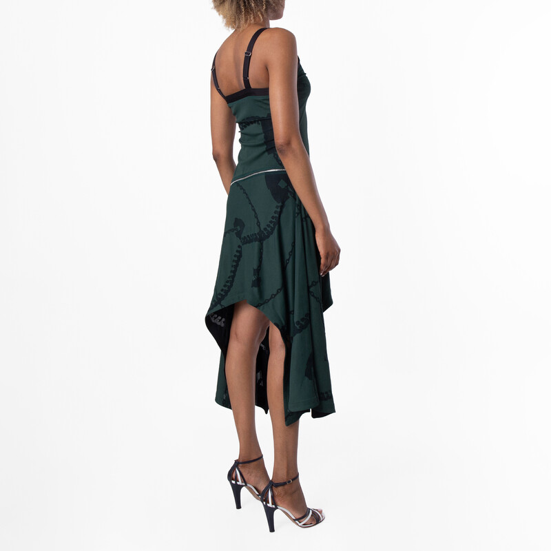 Burberry Asymmetrical Hem Jacquard Maxi Dress, Brand Size 6 ( US