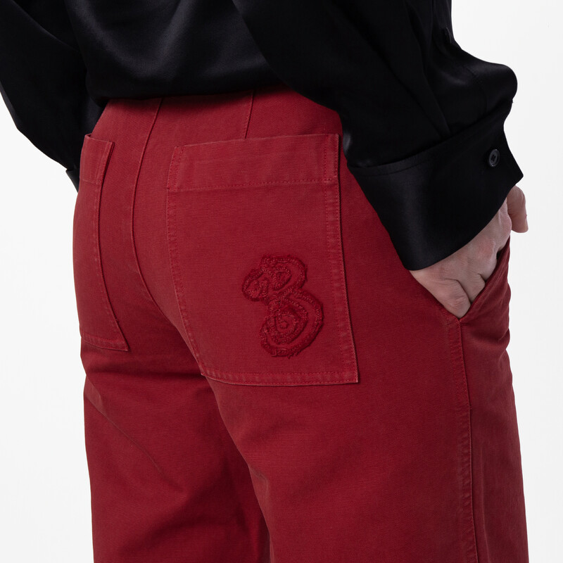 BURBERRY Bロゴパターン 2Y 92cm セットアップ Burberry B Logo Embroidered Wide-Leg Cotton Trousers, Brand Size 2
