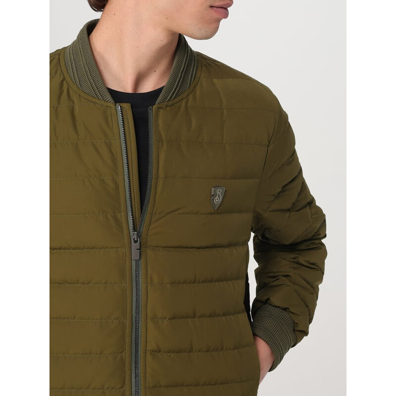 Burberry B Shield Logo Down Bomber Jacket, Size Medium 8100916