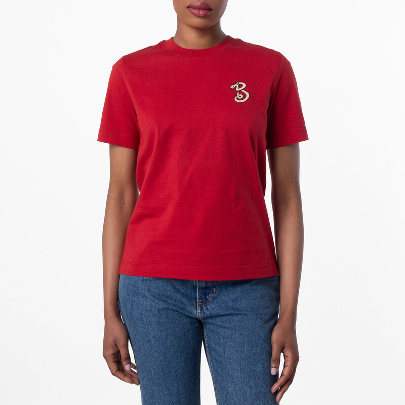 Burberry B Snake Cotton T-Shirt, Size X-Small 8101396