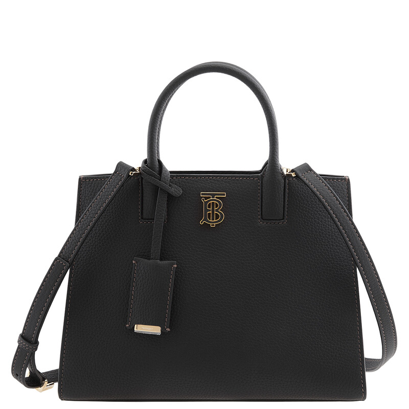Burberry Black Frances TB Plaque Tote Bag 8072511 5045702262146