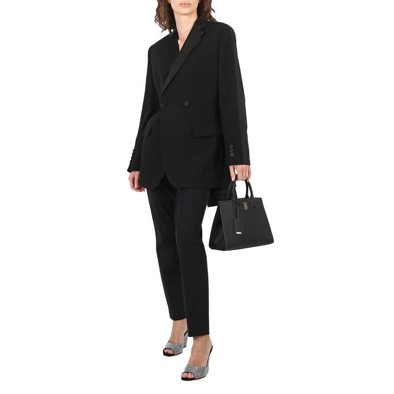 Burberry Black Frances TB Plaque Tote Bag 8072511 5045702262146