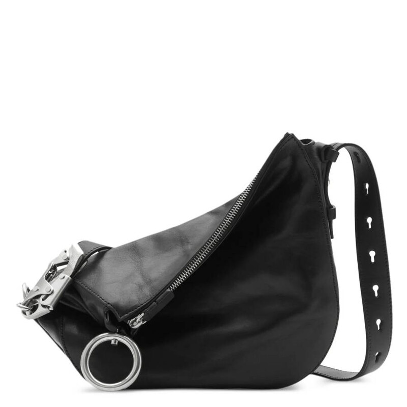 Burberry Black Leather Knight Small Shoulder Bag 8082396
