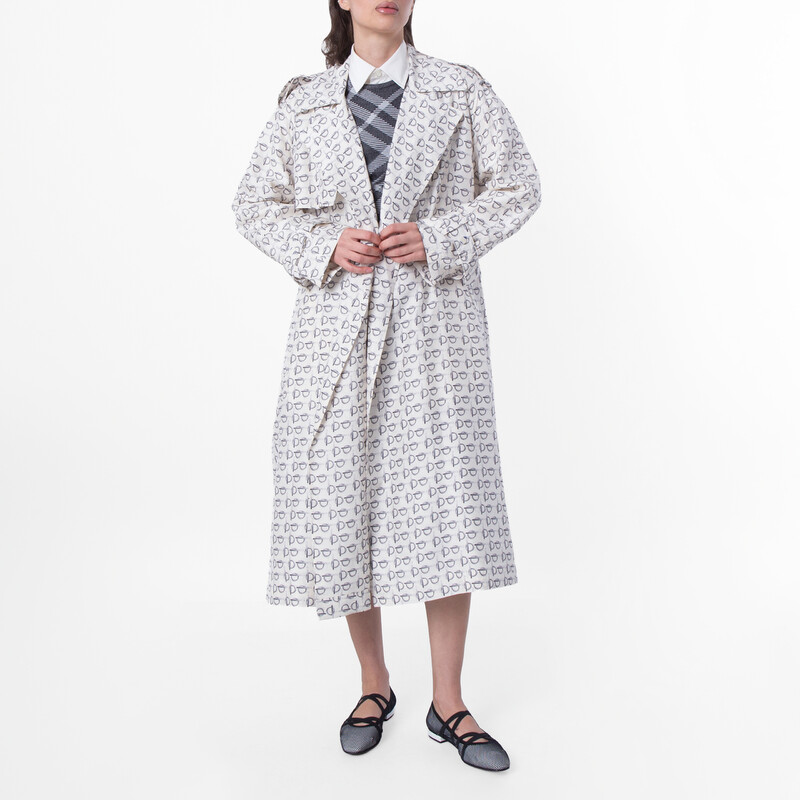Burberry B-Print Lightweight Trench Coat, Brand Size 2 ( US Size 0