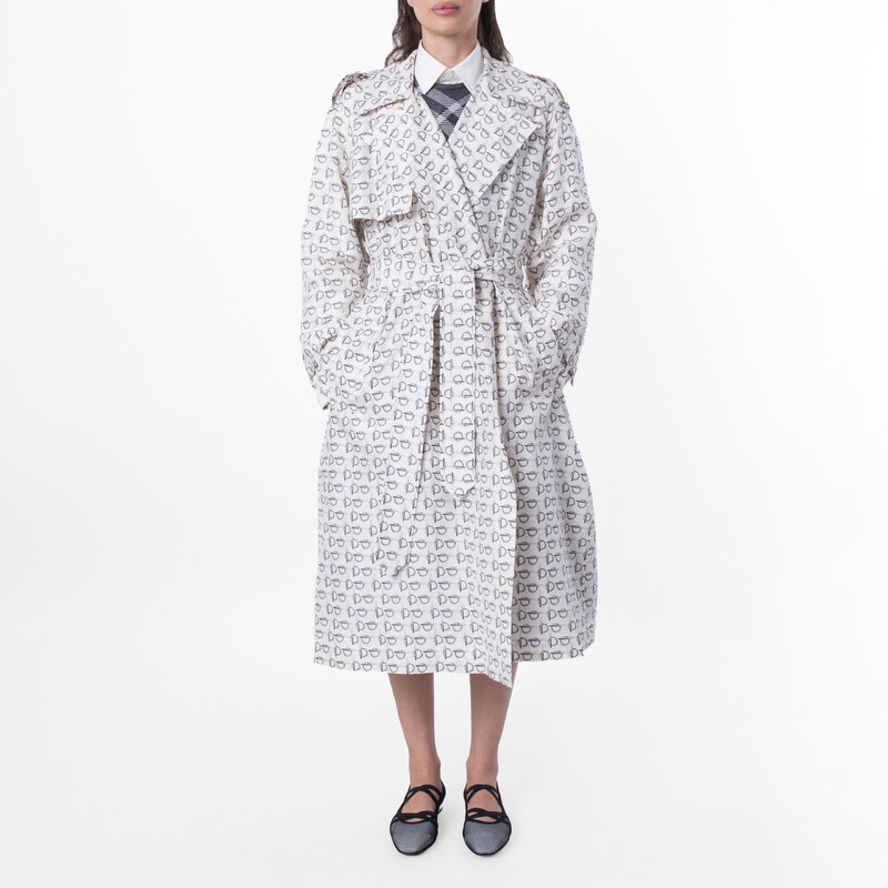 Burberry B-Print Lightweight Trench Coat, Brand Size 2 ( US Size 0