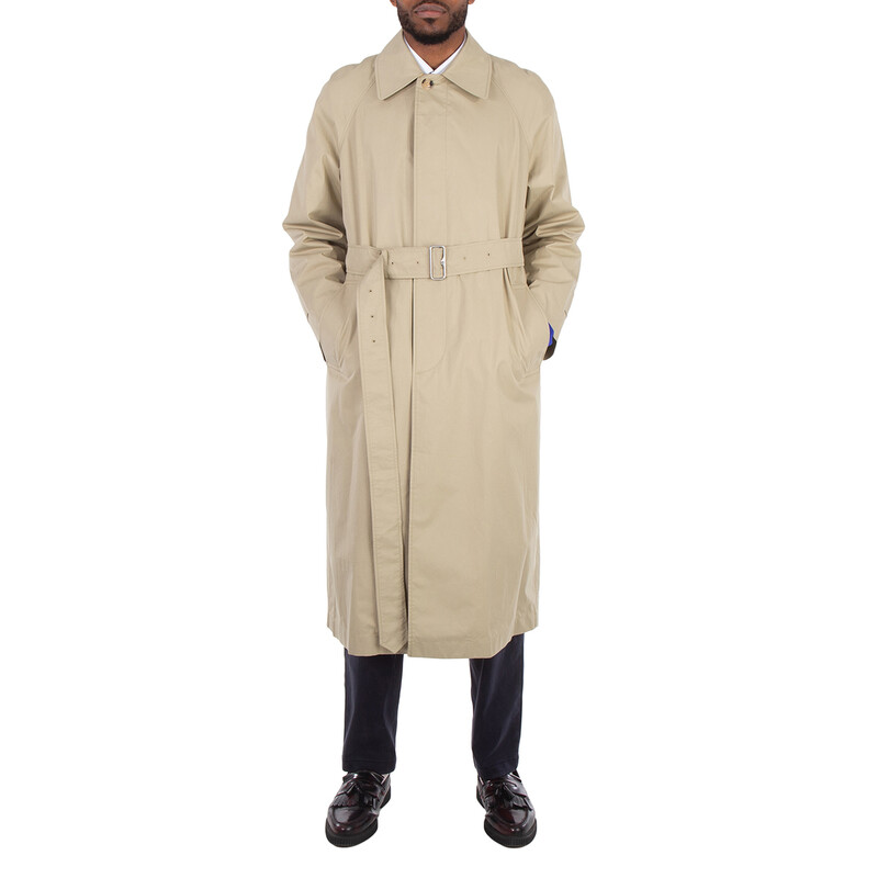 Burberry Bradford Car Coat Gabardine Long Coat, Brand Size 44 (US