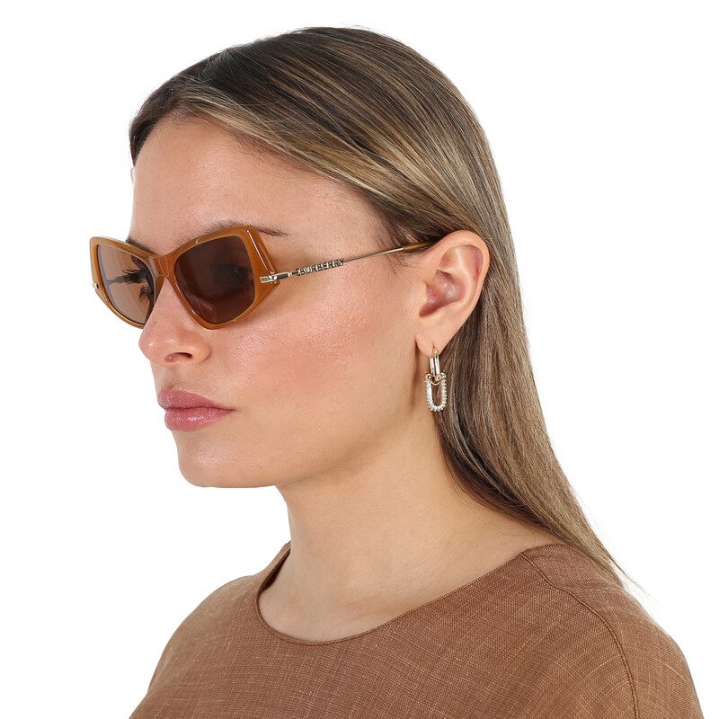 Burberry Brown Irregular Ladies Sunglasses BE4408 409473 52