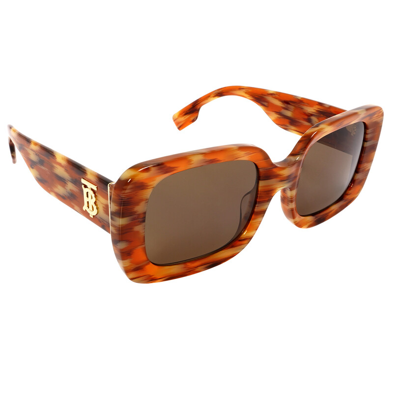 Burberry Brown Square Ladies Sunglasses BE4327F 391573 53