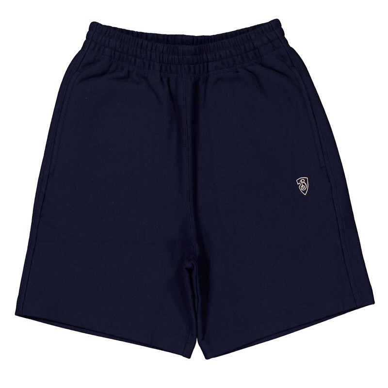 Burberry B-Shield Embroidered Cotton-Blend Shorts, Size Medium