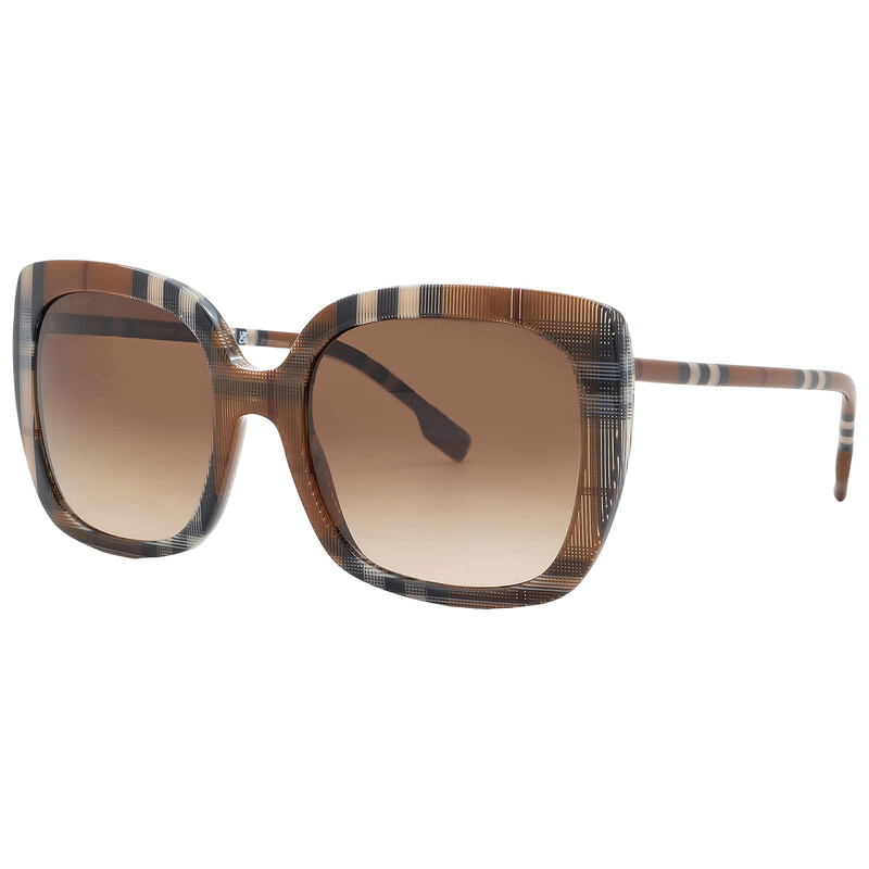 Burberry Caroll Gradient Brown Square Ladies Sunglasses BE4323