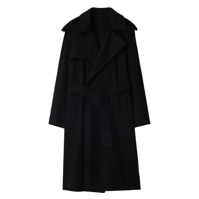 Burberry Cashmere Wrap Belted Trench Coat, Brand Size 4 ( US Size