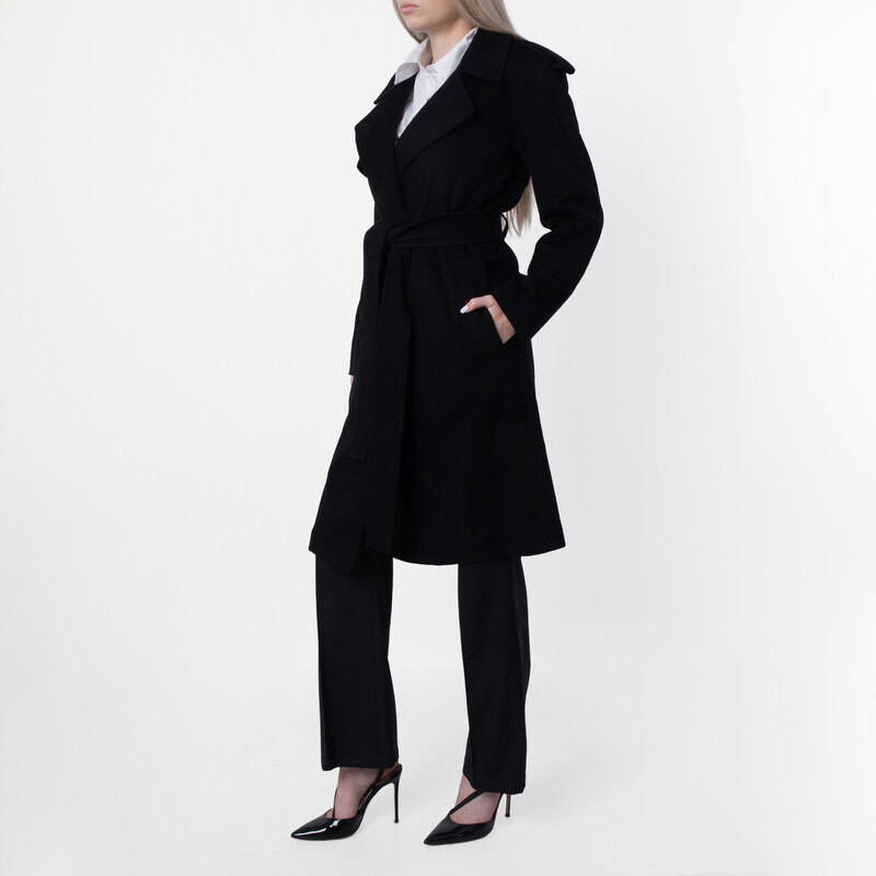 バーバリー　BURBERRY LONDON ロングコート　38 Burberry Cashmere Wrap Belted Trench Coat, Brand Size 4 ( US Size