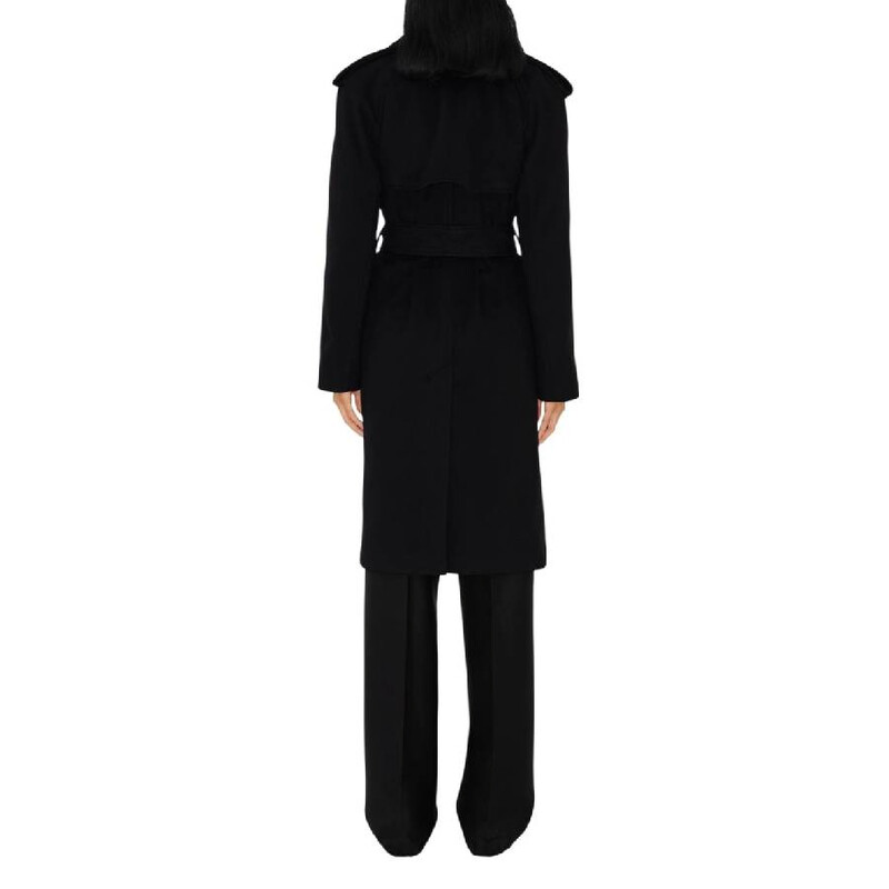 Burberry Cashmere Wrap Belted Trench Coat, Brand Size 4 ( US Size