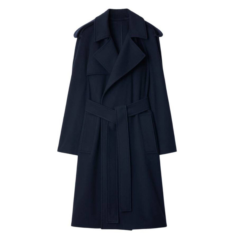 Burberry Cashmere Wrap Belted Trench Coat, Brand Size 6 ( US Size