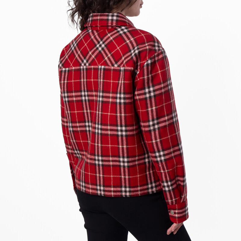 Burberry Casual Check Pattern Wool Shirt, Size Large 8102890