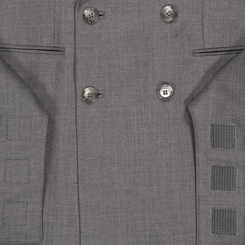 Burberry Charcoal Grey English Fit Wool Tailored Jacket With Cargo Burberry Charcoal Grey English Fit Wool Tailored Jacket With Cargo
