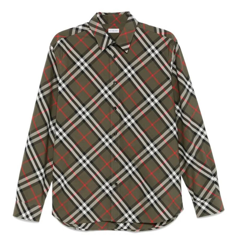 Burberry Check Cotton Poplin Shirt, Size Small 8095336 - Clothing