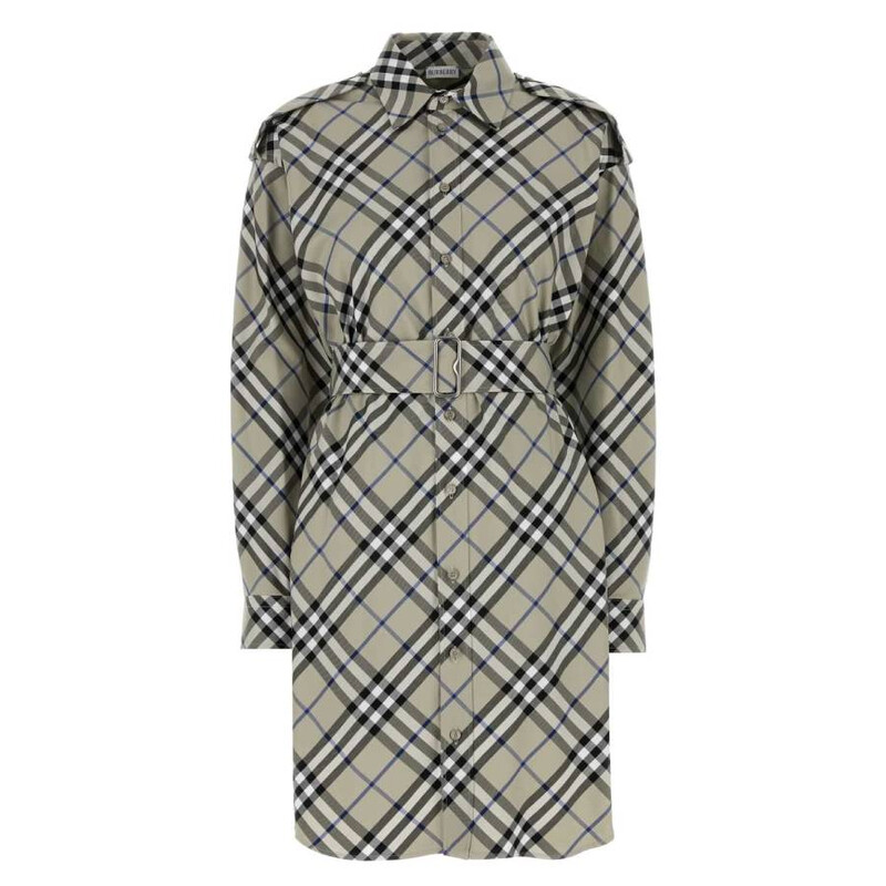 burberry check cotton shirt dress Check Cotton Shirt Dress in Sand beige