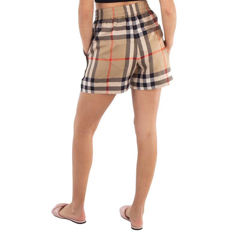 Burberry Check Detail Shorts, Brand Size 10 ( US Size 8 ) 8052748
