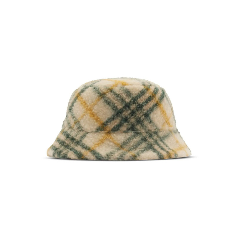 Burberry Check Fleece Reversible Bucket Hat, Size Medium  display picture 3