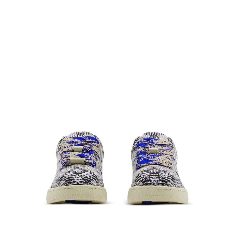 Burberry Check Knit Box Low-Top Sneakers, Brand Size 36 ( US Size