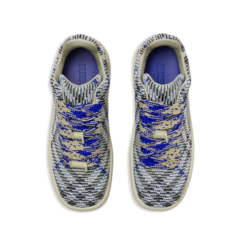 Burberry Check Knit Box Low-Top Sneakers, Brand Size 36 ( US Size