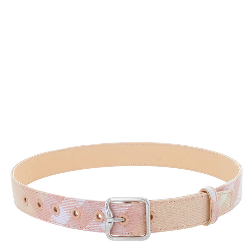Burberry Check Pattern B Buckle Belt, Size Small 8081755  display picture 1