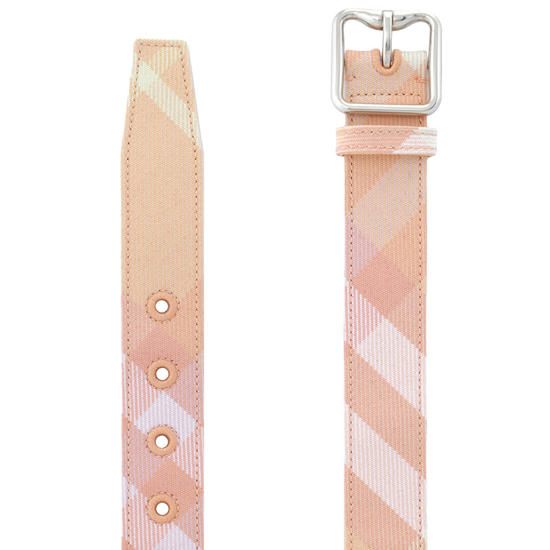 Burberry Check Pattern B Buckle Belt, Size Small 8081755  display picture 2