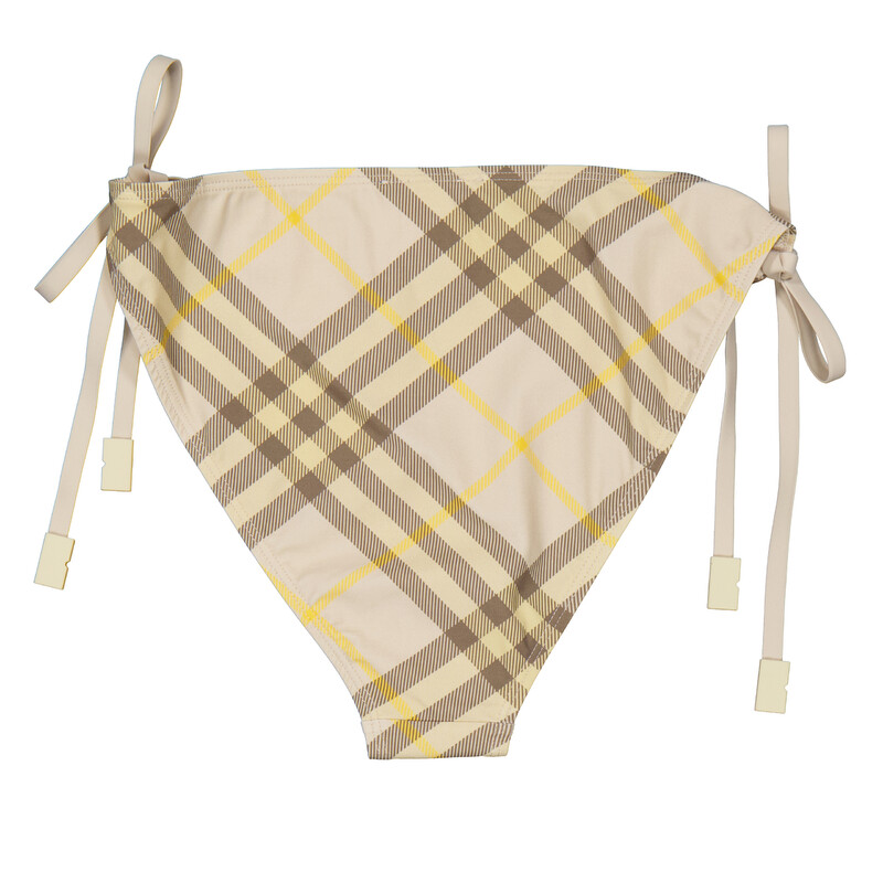 Burberry Check Print Slip-On Bikini Briefs, Size Small 8089889