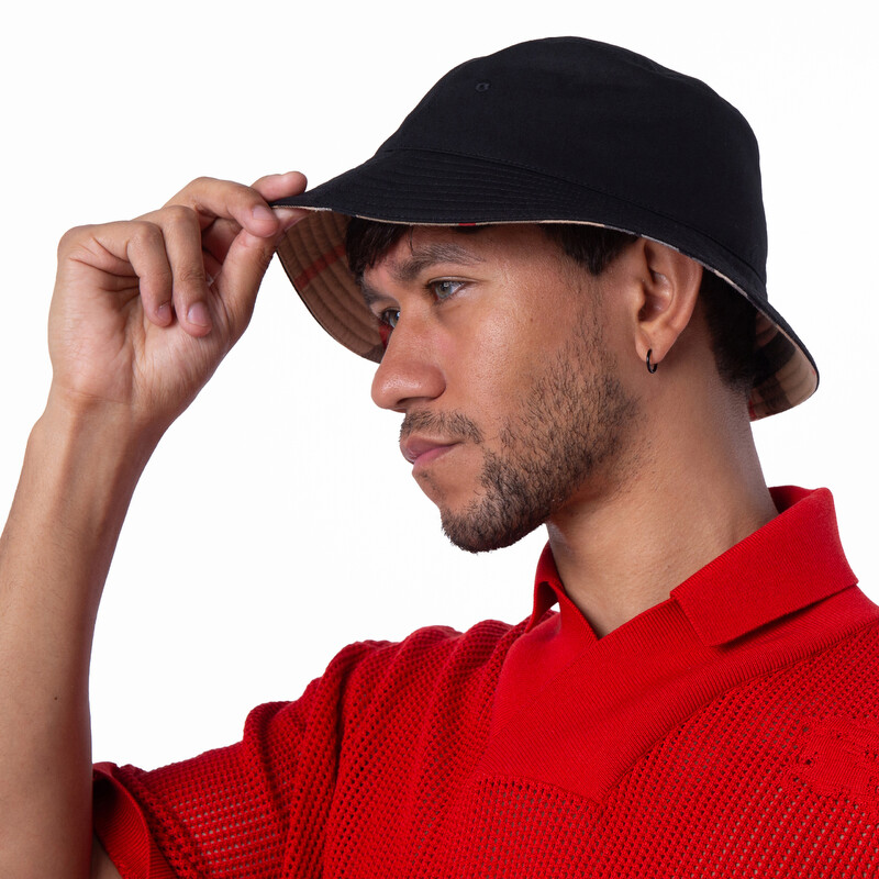 Burberry Check Reversible Bucket Hat, Size Small 8083528 - Jomashop