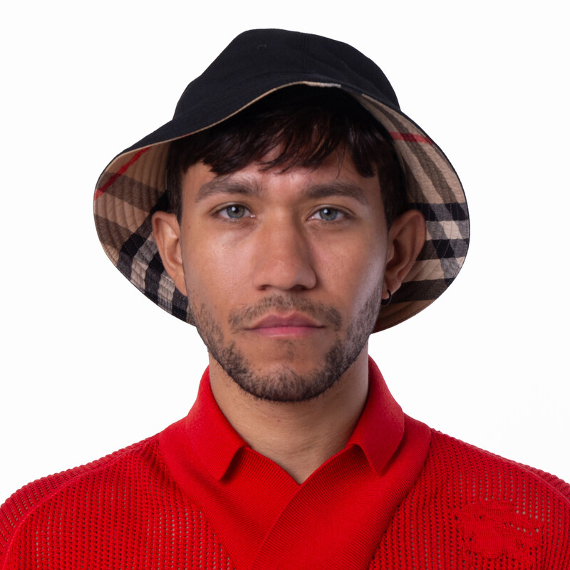 Burberry Check Reversible Bucket Hat, Size Small 8083528 - Jomashop
