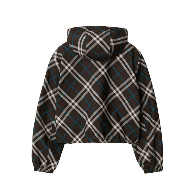 Burberry Check Reversible Cropped Jacket, Size XX-Small 8092685
