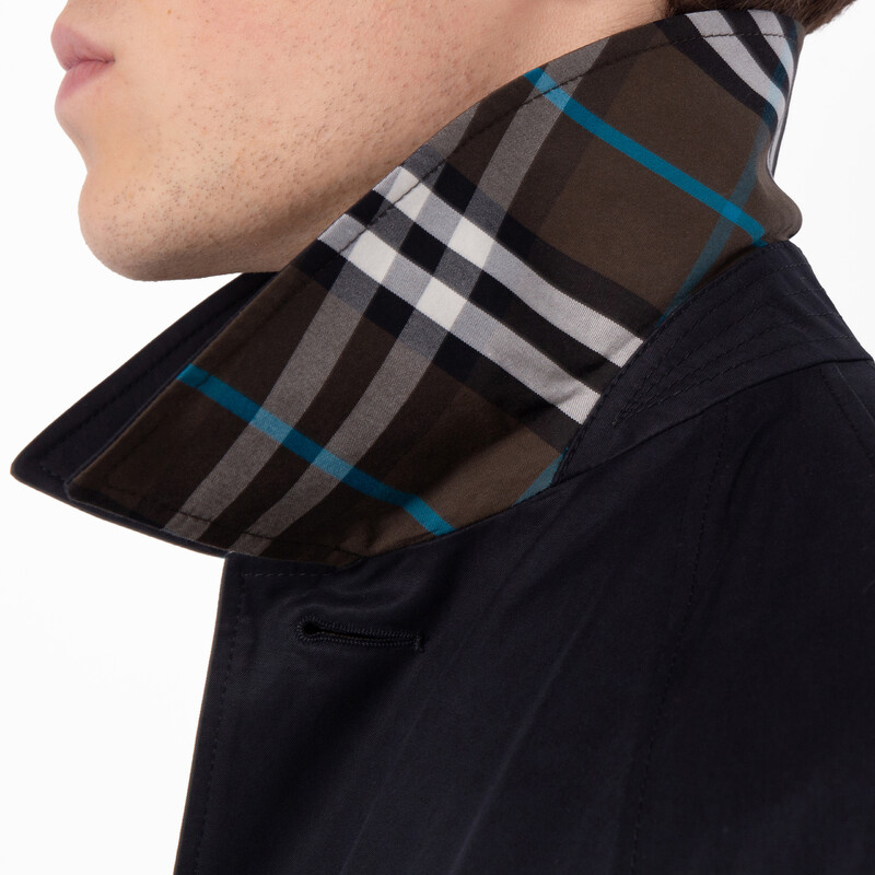 Burberry Check Reversible Gabardine Car Coat, Brand Size 54 ( US
