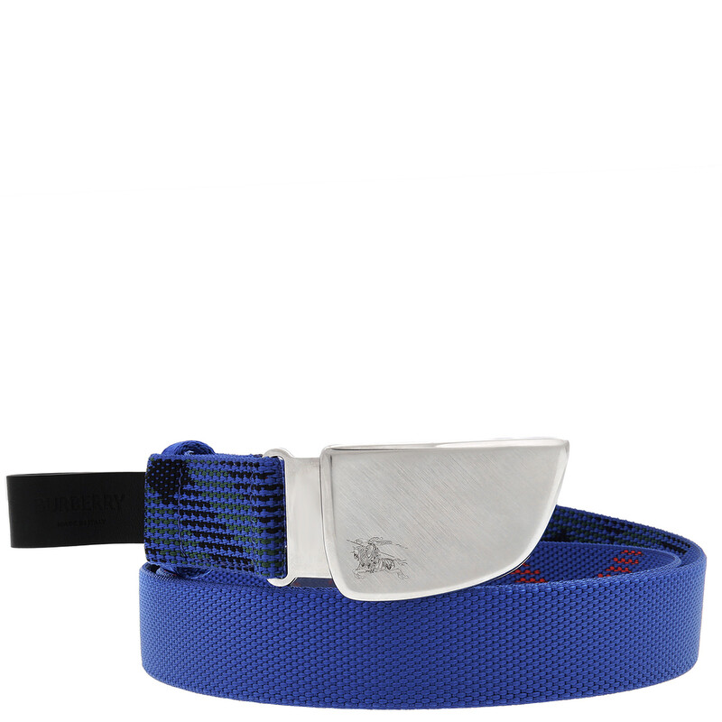 Burberry EUC leather belt size 105 / 42 Periwinkle blue silver adjustable0 Burberry Blue Belts for Women for sale | eBay main image 4