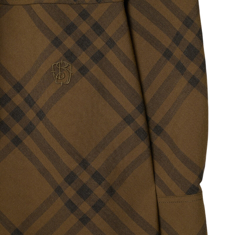 Burberry Check Wool Blend Shirt Dress, Brand Size 10 ( US Size 8