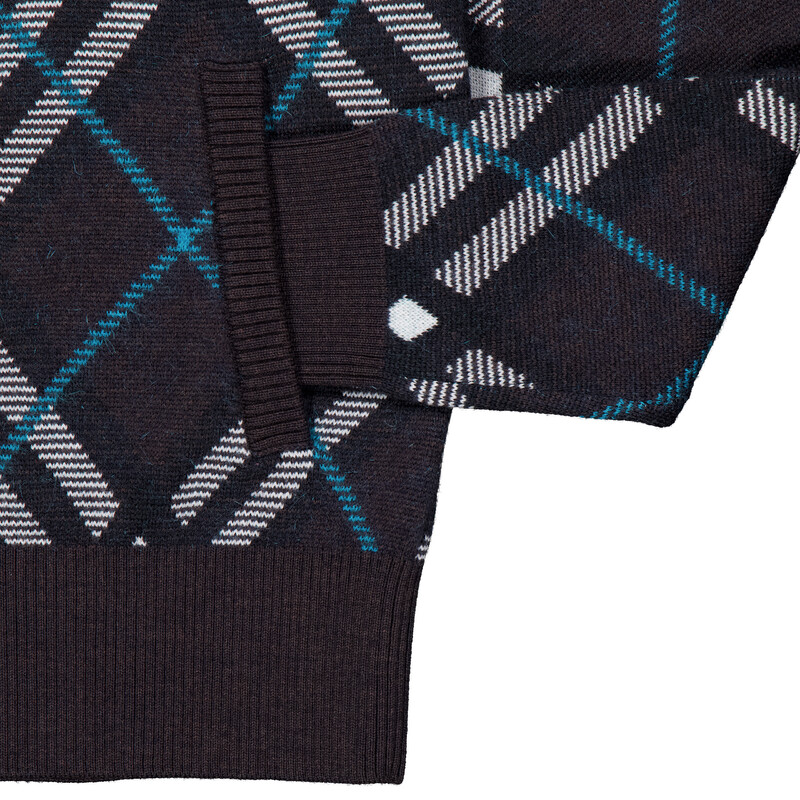 Burberry Check Wool Blend Track Jacket, Size Small 8095083