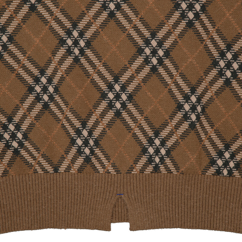 Burberry Check Wool Mohair Blend Sweater, Size Medium 8099622