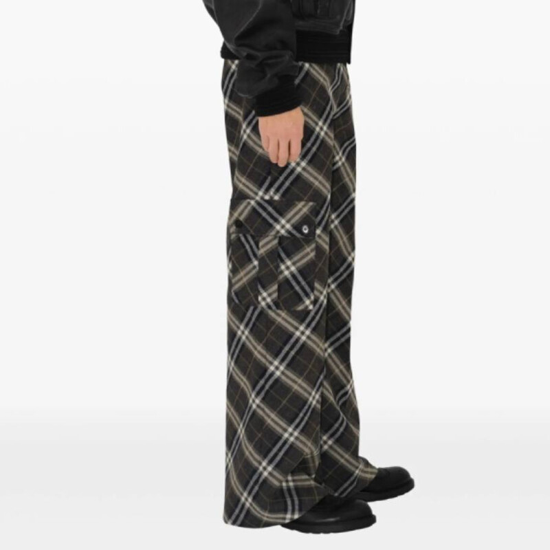 Burberry Check Wool Tailored Trousers, Brand Size 44 ( Waist Size