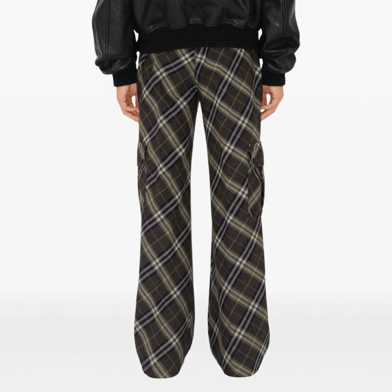 Burberry Check Wool Tailored Trousers, Brand Size 44 ( Waist Size