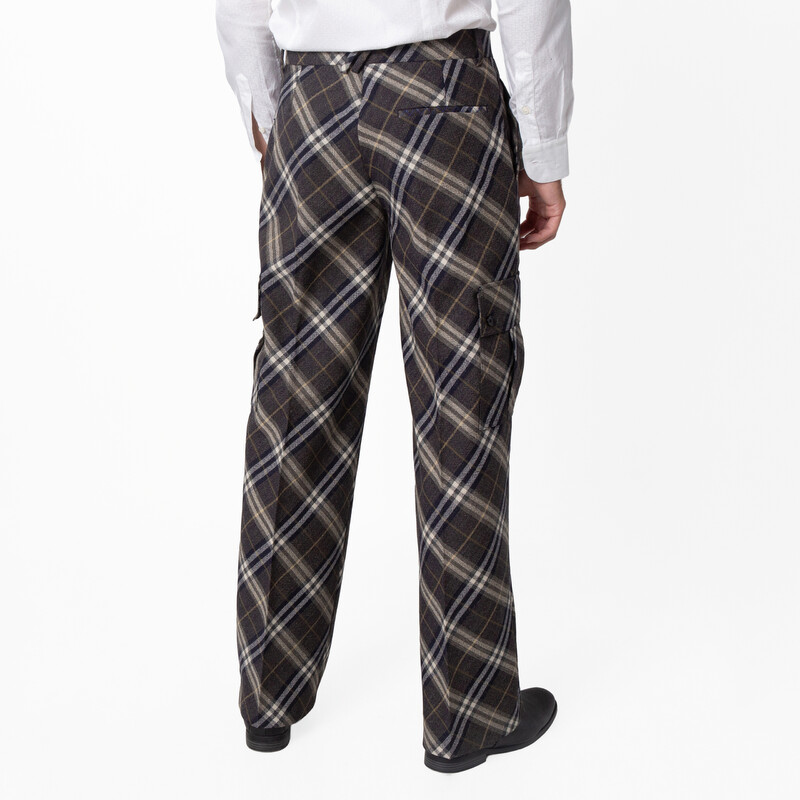 Burberry Check Wool Tailored Trousers, Brand Size 44 ( Waist Size